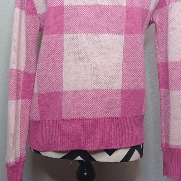 The Cashmere Project Preppy Plaid 100% Cashmere Sz XS Crewneck Sweater - Picture 6 of 12